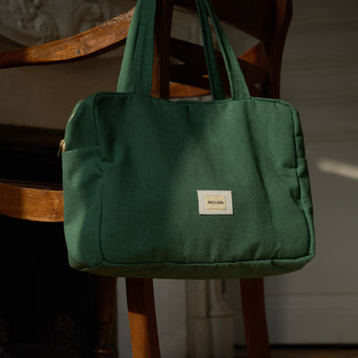 sac à langer avec matelas intégré couleur verte